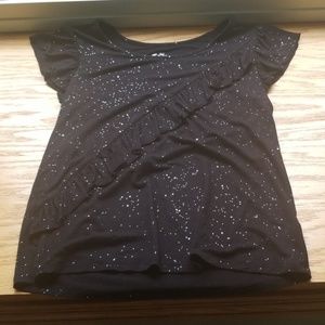 Black sequined Justice T shirt